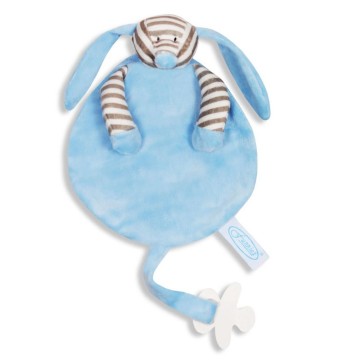 Hond blauw speendoek grijs